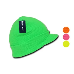 1 Dozen Decky Neon Gi Beanies Caps Hats Visor Ski Skull Snowboard Wholesale