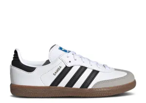 Adidas Samba OG J 'White Black Gum' sneakers, white