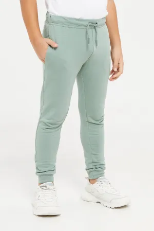 Boys Blue And Mint Jog Pants Set (2 Piece)