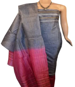 Churidar Material: Top in Tussar Silk, Dupatta in Tussar Silk and Bottom in Cotton Silk (Un-stitched) -190100147