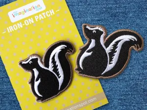 Clearance Iron on Patch - Skunk Patch - Embroidered Patches