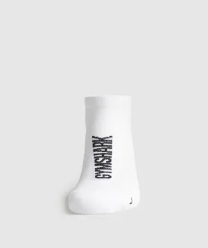 Gymshark Tab Running Socks - White