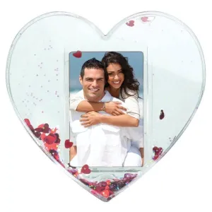 Heart Shaped Photo Snow Globes - 12 Pack