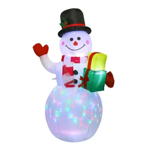 Indoor And Outdoor Holiday Christmas And New Year Party Decoration Decoration Led 150cm Luminous Inflatable Snow Popular Pump