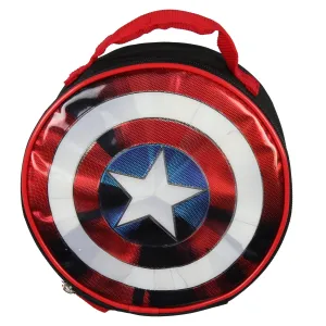 Marvel Captain America Shield Shiny Insulated Lunch Box Bag Tote