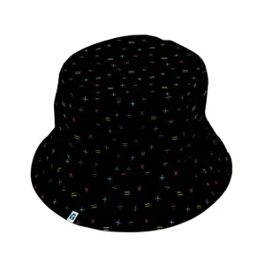 Math Symbols Black Bucket Hat