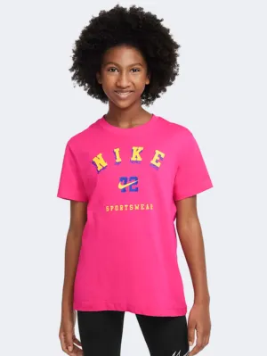 Nike Sportswear Girls Training T-Shirt Fuchsia