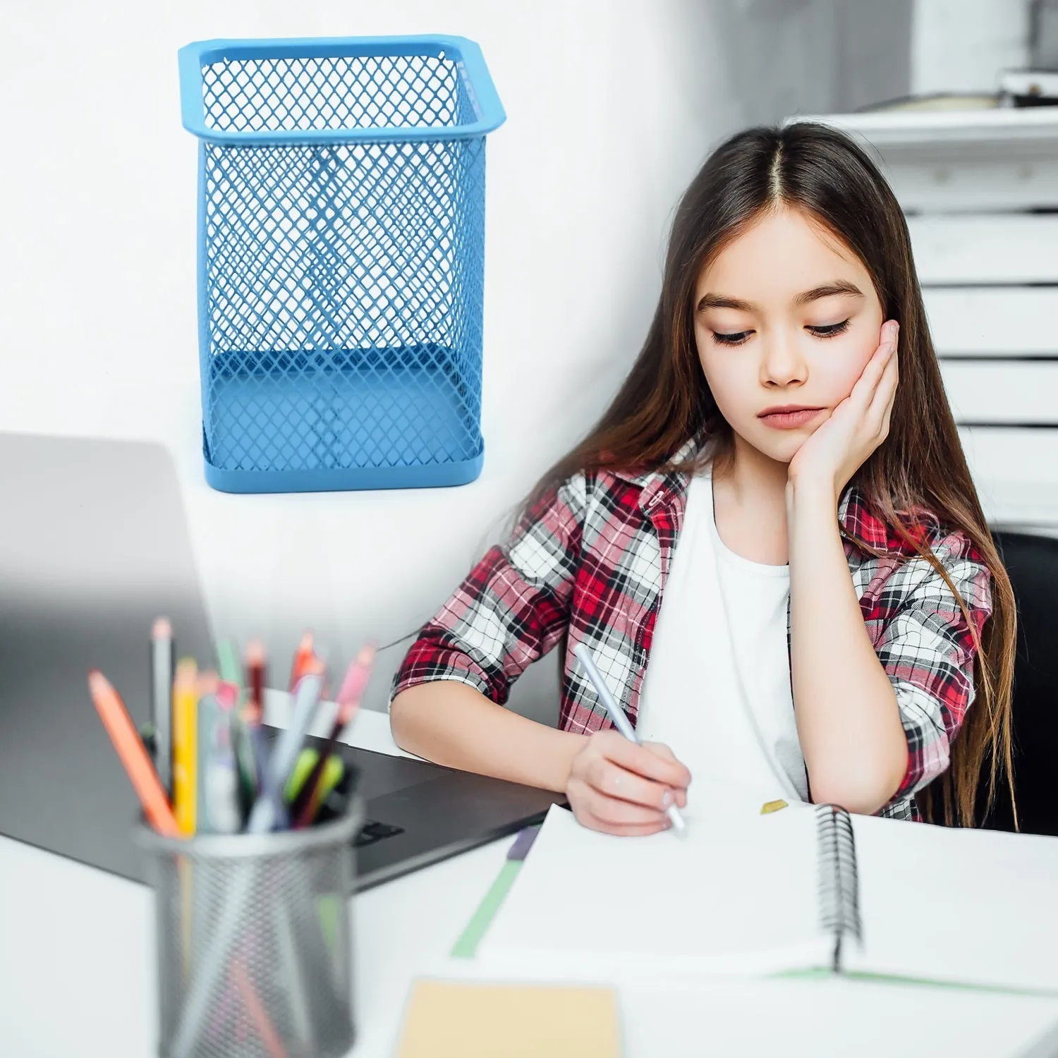 Pen Holder for Desk, Metal Mesh Pencil Holder (1 Pc)