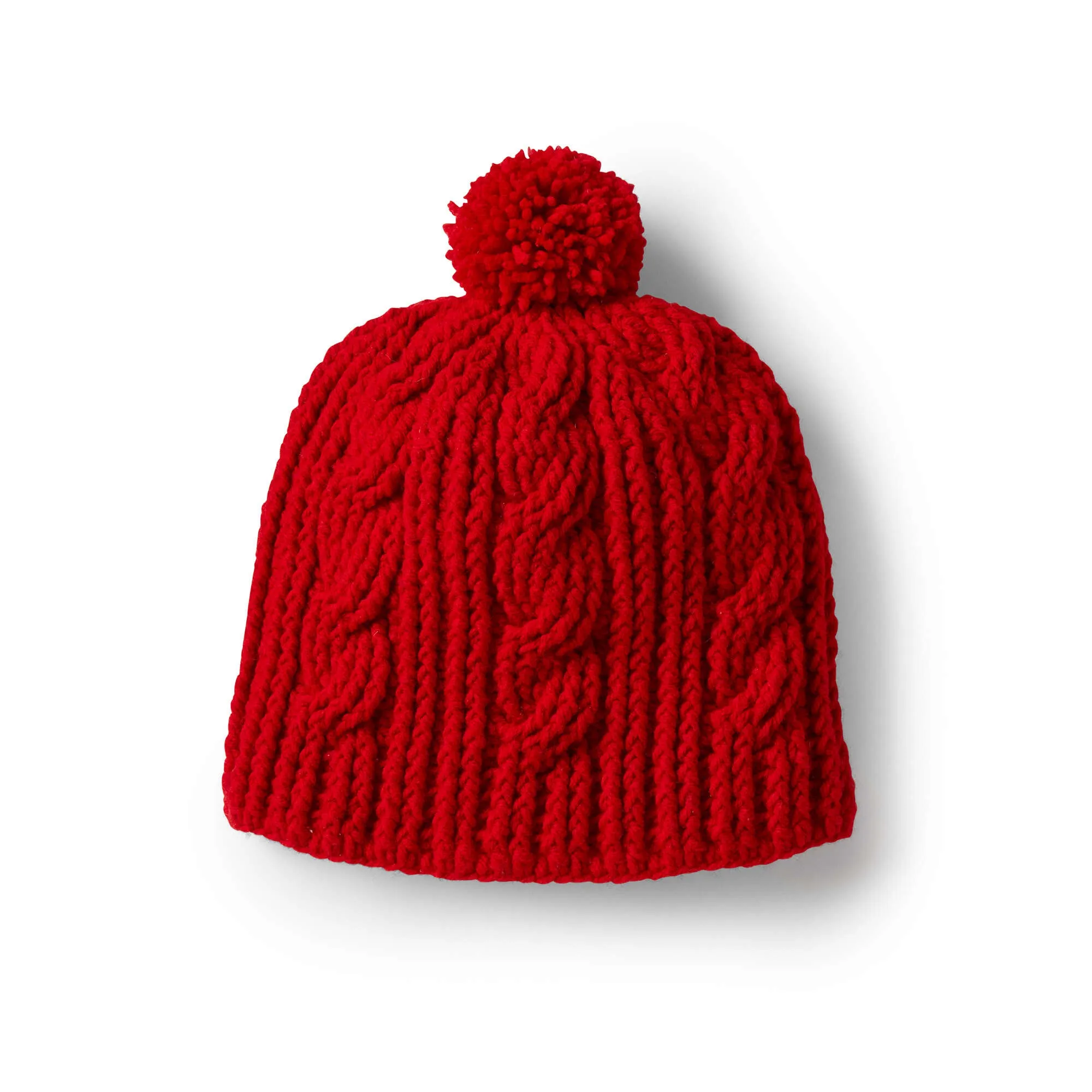 Red Heart Crochet Cable Rib Hat