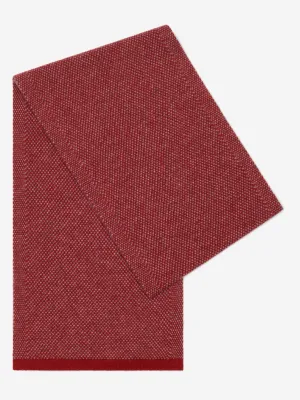 Riccardo (red & grey) - 100% cashmere scarf with pattern